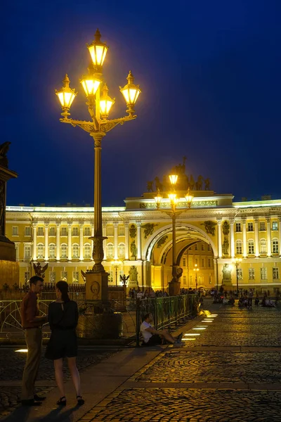 Строительство Эрмитажа и Зимнего дворца в Санкт-Петербурге — стоковое фото