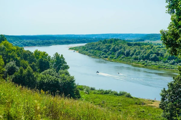 Панорама с изображением реки Ока — стоковое фото