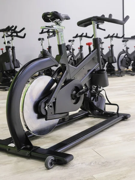 Bicycles in a fitness hall — Stock Photo, Image