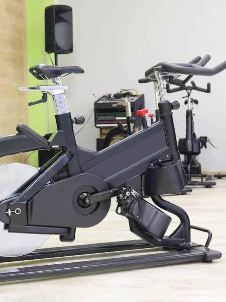 Bicycles in a fitness hall — Stock Photo, Image