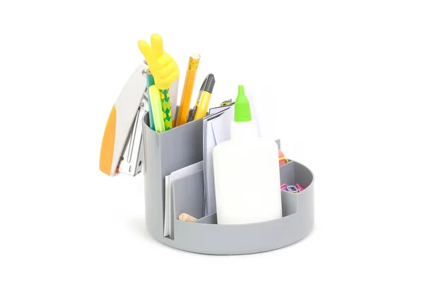 Stationery in an office organizer — Stock Photo, Image