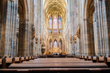 St. Vita cathidral Prag içinin Kutna Hora, Çek Cumhuriyeti - Nivember, 24, 2017: