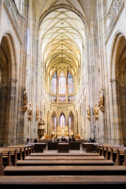 St. Vita cathidral Prag içinin Kutna Hora, Çek Cumhuriyeti - Nivember, 24, 2017: