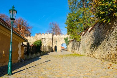 Kutna Nova Ortaçağ kalesinde Kutna Hora, Çek Cumhuriyeti - Nivember, 24, 2017: