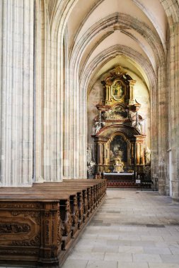 Kutna Nova St. Barbara cathidral içinin Kutna Hora, Çek Cumhuriyeti - Nivember, 24, 2017: