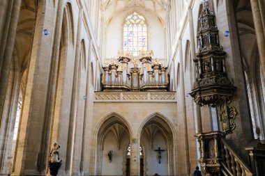 Kutna Nova St. Barbara cathidral içinin Kutna Hora, Çek Cumhuriyeti - Nivember, 24, 2017: