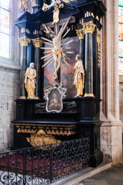 Kutna Nova St. Barbara cathidral içinin Kutna Hora, Çek Cumhuriyeti - Nivember, 24, 2017: