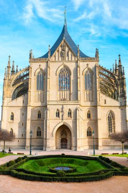 Kutna Hora, Czech Republic - Nivember, 24, 2017: St. Barbara cathidral in Kutna Hora