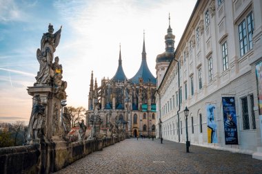 Kutna Hora, Czech Republic - Nivember, 24, 2017: St. Barbara cathidral in Kutna Hora