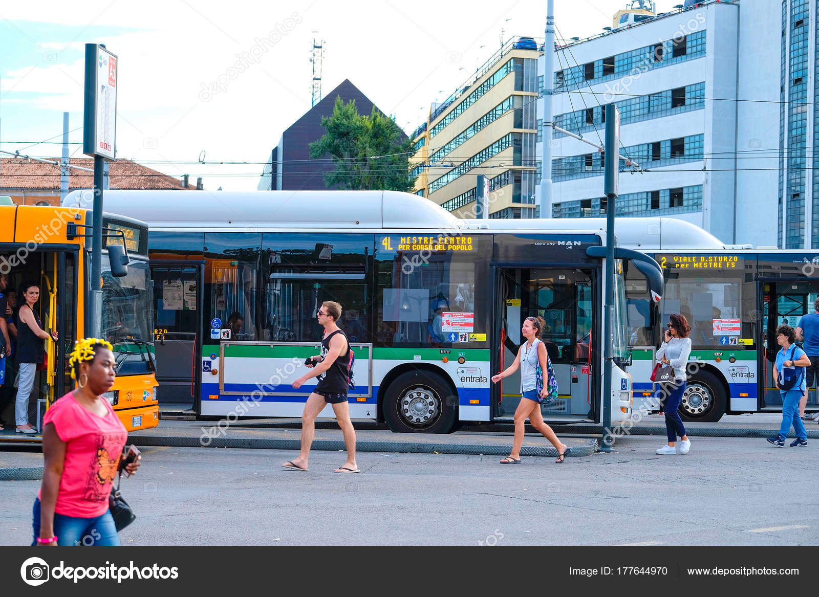 Venice Italy July 2017 Bus Station Venice Italy – Stock Editorial.