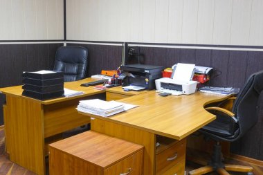 Kolomna, Rusya - Kasım, 30, 2017: Kolomna, Rusya bir iş merkezinde ofiste