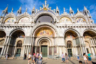 Venice, İtalya - 29 Haziran 2017: St Mark Meydanı Venedik