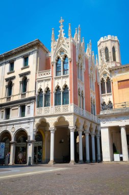 Padova, İtalya - 22 Haziran 2017: ev bir sokakta bir merkezi Padova, İtalya