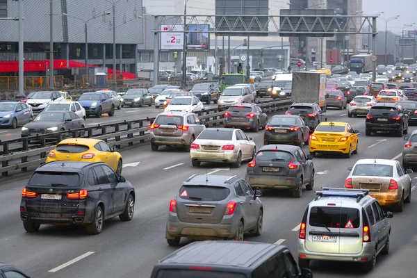 Moscou Russie Décembre 2017 Embouteillage Moscou — Photo