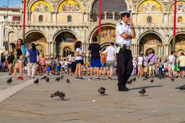 Venice, İtalya - 29 Haziran 2017: St Mark Meydanı Venedik