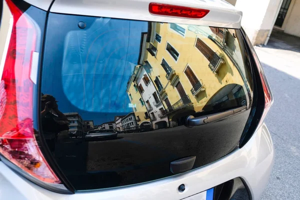 Padova Italy June 2017 Veiw Car Window Street Center Padova — стоковое фото