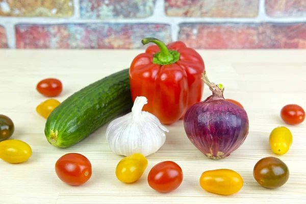 Verschiedenes Gemüse Hautnah — Stockfoto