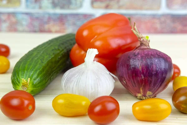 Verschiedenes Gemüse Hautnah — Stockfoto