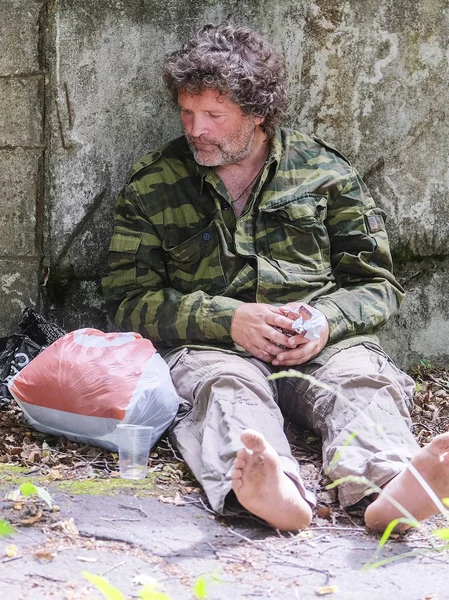 乞食の撮り — ストック写真