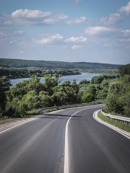 Landschaft Mit Landstraße — Stockfoto