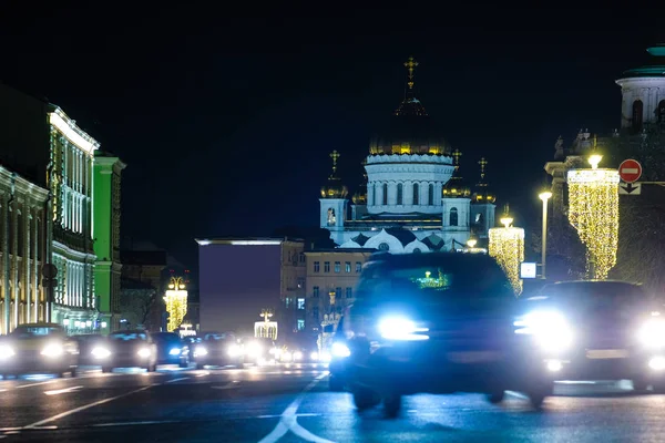 莫斯科 2018 风景与夜莫斯科的形象 — 图库照片