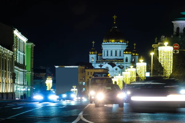 莫斯科 2018 风景与夜莫斯科的形象 — 图库照片
