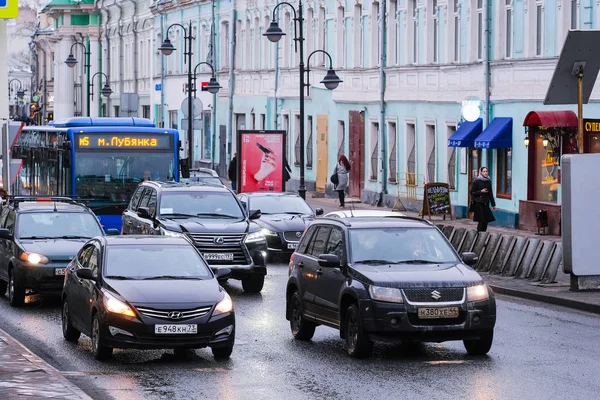 Moscow Russia April 2018 Traffic Mosocw — Stock Photo, Image