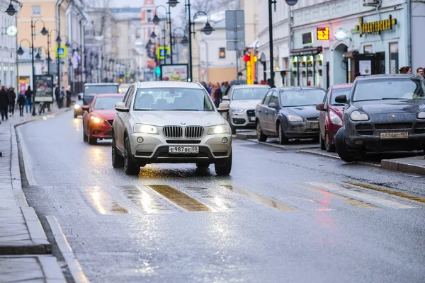 Moskva Ryssland April 2018 Trafiken Mosocw — Stockfoto