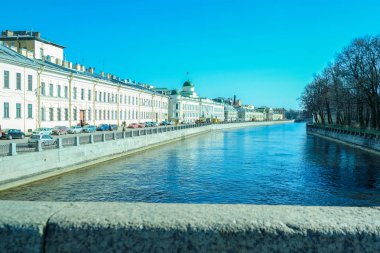 St. Petersburg, Rusya - Nisan, 17, 2018: Fontanka set St Petersburg