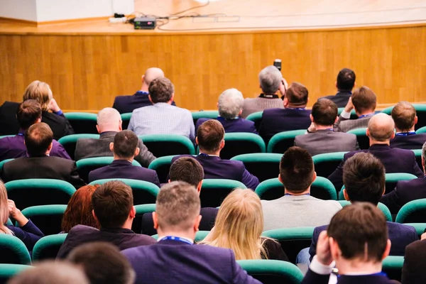 Moscow Russia April 2018 Audience Listens Acting Conference Hall — Stock Photo, Image