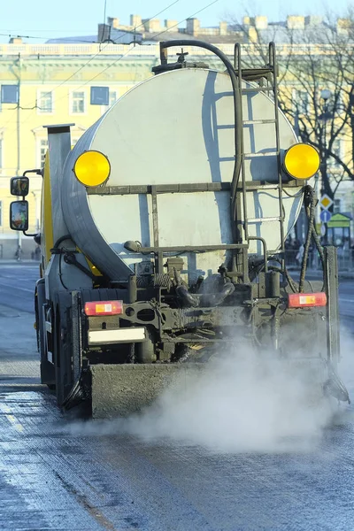 San Petersburgo Rusia Abril 2018 Obras Carretera San Petersburgo —  Fotos de Stock