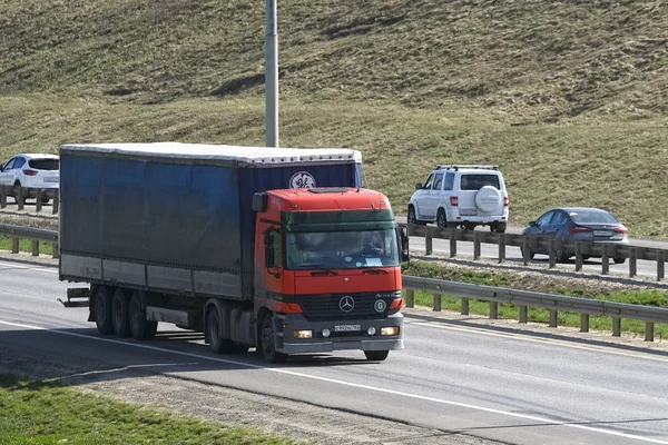 Moscow Region Russia April 2018 Truck Highway Moscow Region — Stock Photo, Image