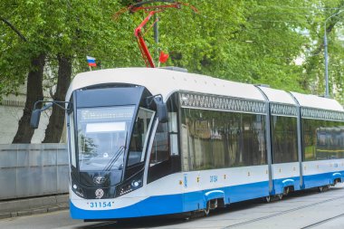 Moskova, Rusya - Mayıs, 6, 2018: bir tren resim 