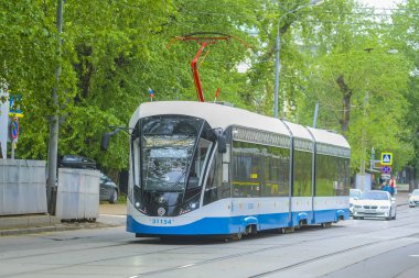 Moskova, Rusya - Mayıs, 6, 2018: bir tren resim 