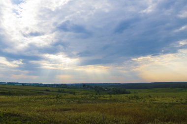 Bahar bozkır ahşap manzara