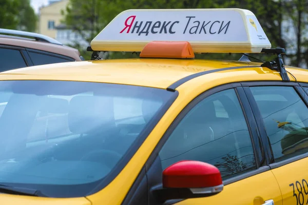 Moskau Russland Mai 2018 Das Bild Von Yandex Taxi Moskau — Stockfoto