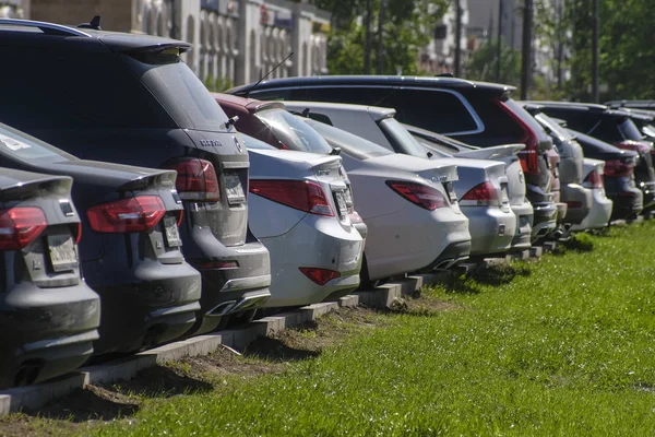 Moscou Russie Mai 2018 Voitures Sur Parking Moscou — Photo