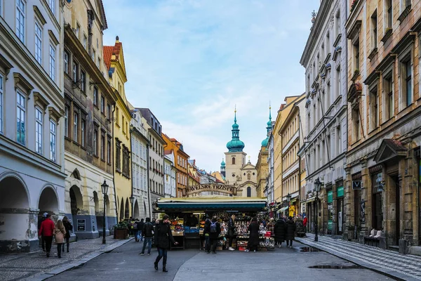 Praga República Checa Noviembre 2019 Imagen Una Tienda Campaña Con — Foto de Stock