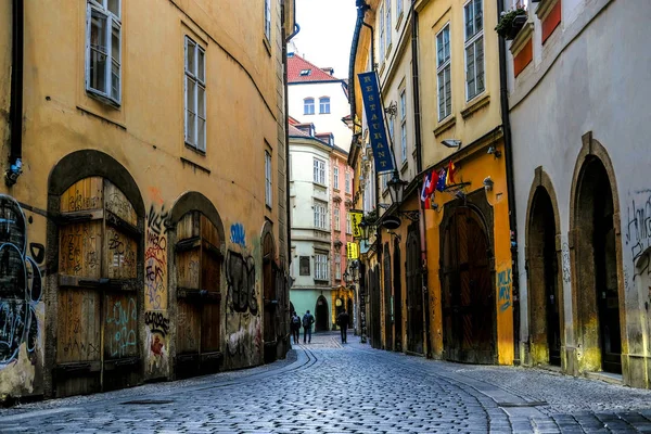 Praga República Checa Noviembre 2019 Imagen Una Calle Casco Antiguo — Foto de Stock