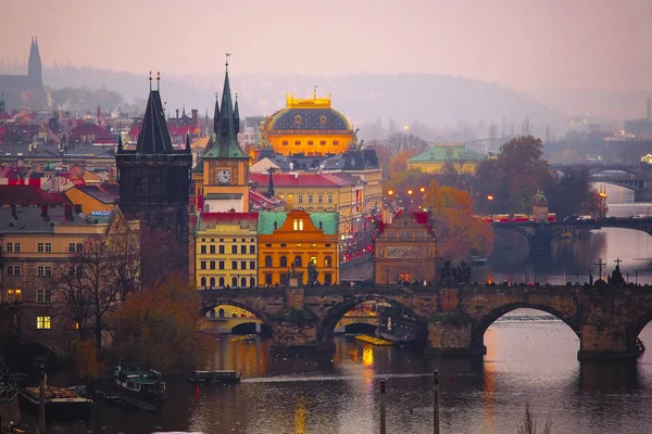 Prague République Tchèque Novembre 2019 Paysage Prague Avec Vue Sur — Photo