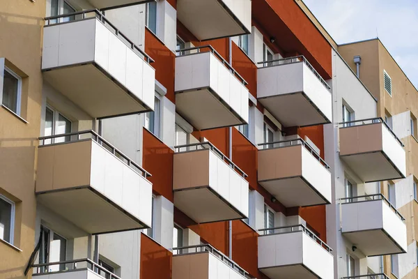 Imagem Varandas Edifício Vários Andares — Fotografia de Stock