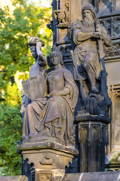 Prague République Tchèque Novembre 2019 Fontaine Monument Empereur François Ier — Photo