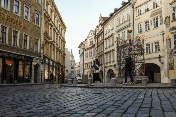 Praga República Checa Noviembre 2019 Imagen Una Calle Casco Antiguo — Foto de Stock