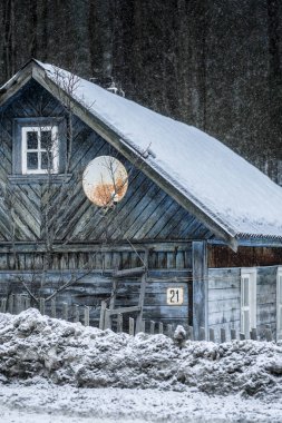 Medvezhyegorsk 'taki köy evi, Karelia, Rusya