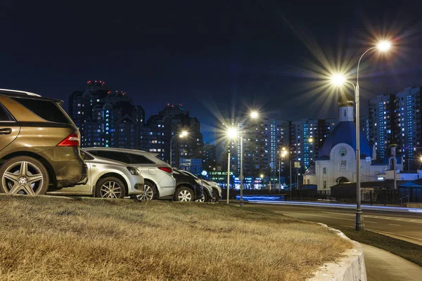 Moskva Rusko Prosince 2019 Auta Parkovišti Moskvě Rusko — Stock fotografie