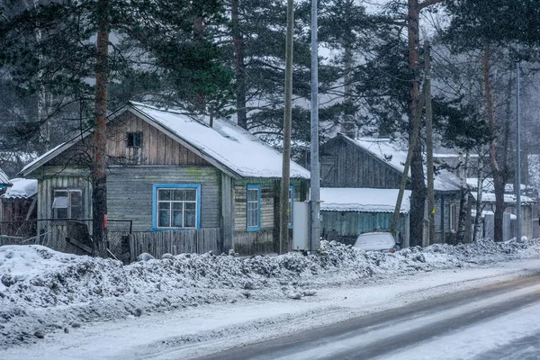 Casa Campo Medvezhyegorsk Karelia Rússia — Fotografia de Stock