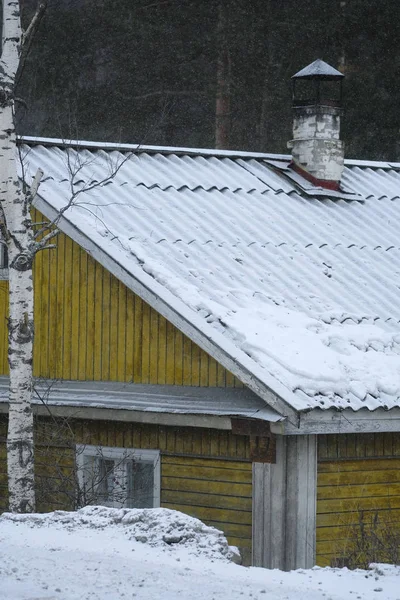 Village House Medvezhyegorsk Karelia Russia — Stock Photo, Image