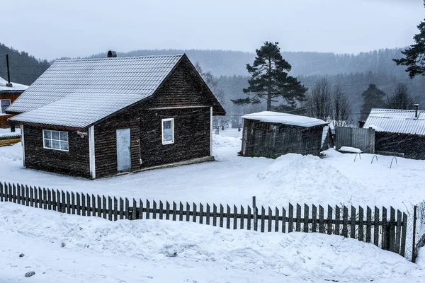 Medvezhyegorsk Russia January 2020 Village House Medvezhyegorsk Karelia Russia — Stock Photo, Image
