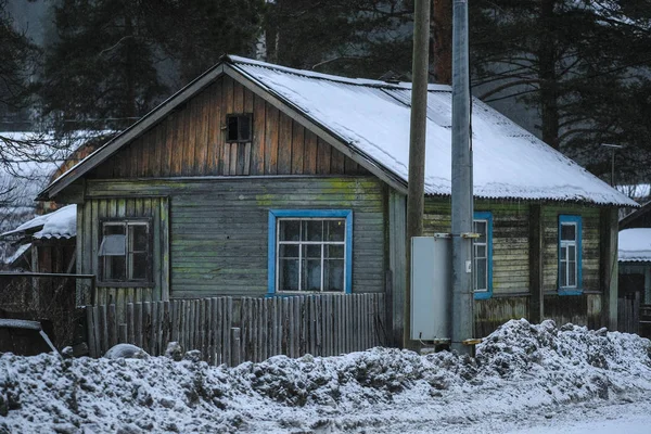 Деревенский Дом Медвежьегорске — стоковое фото