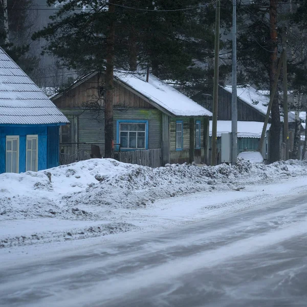 Village House Medvezhyegorsk Karelia Russia — Stock Photo, Image